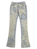 【送料無料】GUAPI VINTAGE PAISLEY DISTRESSED DENIM