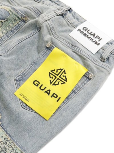 画像5: 【送料無料】GUAPI VINTAGE PAISLEY DISTRESSED DENIM