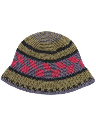 画像1: sublimeroe FINE HANDKNIT HAT MOSS MIX