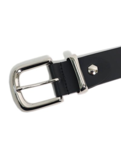 画像2: RAISE8 APPAREL 34MM STUDS GENUINE LEATHER BELT BLACK/SILVER