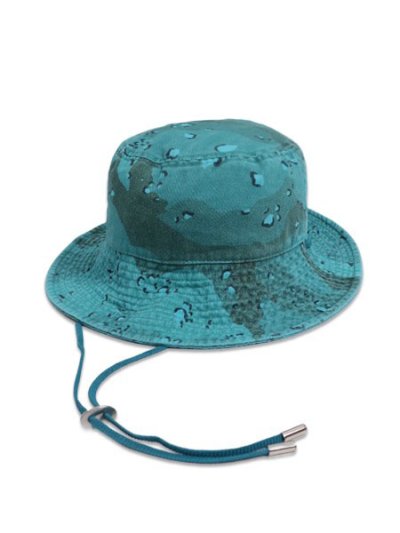 画像1: sublimeroe DYED CAMO SAFARI HAT TURQUISE