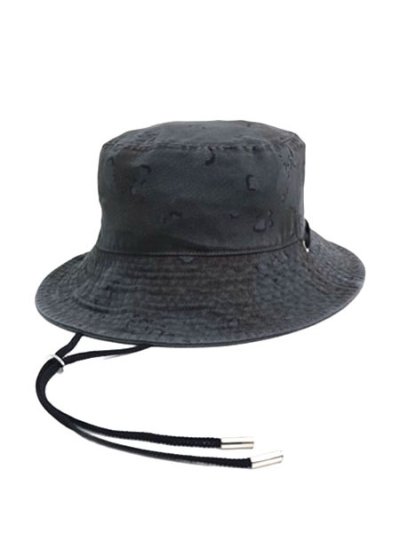 画像1: sublimeroe DYED CAMO SAFARI HAT BLACK