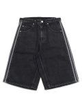 【送料無料】ADIDAS FIREBIRD ADICOLOR DENIM SHORTS-TRUE BLACK DENIM