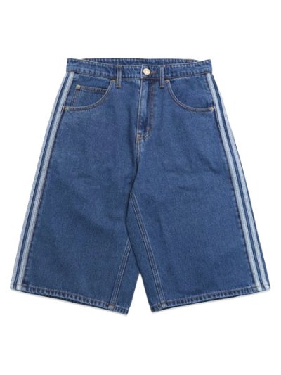 画像1: 【送料無料】ADIDAS FIREBIRD ADICOLOR DENIM SHORTS-MED VINTAGE DENIM