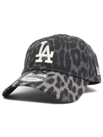 画像1: NEW ERA 9TWENTY LEOPARD DODGERS BLACK/IVORY