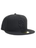 NEW ERA 59FIFTY TONAL LOGO PADRES BLACK