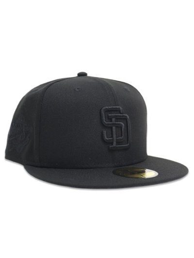 画像1: NEW ERA 59FIFTY TONAL LOGO PADRES BLACK