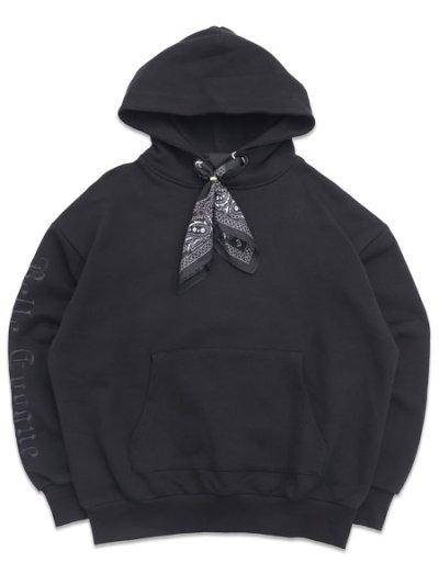 画像1: 【送料無料】BELLE EPOQUE MANDA COLLECTION BANDANA HOODIE BLACK