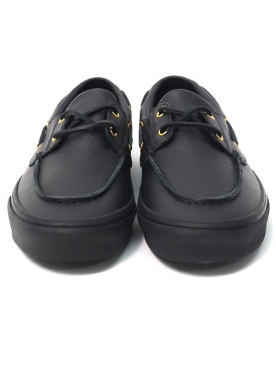 画像3: 【送料無料】VANS 2-EYELET BOAT SHOE LEATHER BLACK