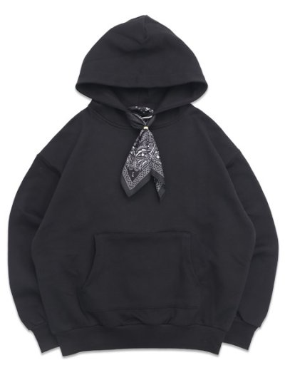 画像1: 【送料無料】BELLE EPOQUE LECA COLLECTION BANDANA HOODIE BLACK