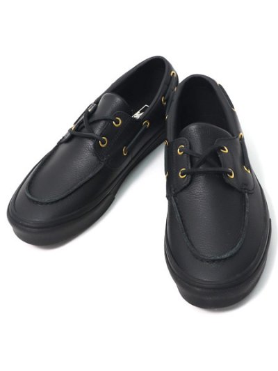 画像5: 【送料無料】VANS 2-EYELET BOAT SHOE LEATHER BLACK