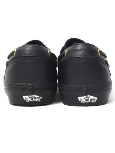 画像4: 【送料無料】VANS 2-EYELET BOAT SHOE LEATHER BLACK