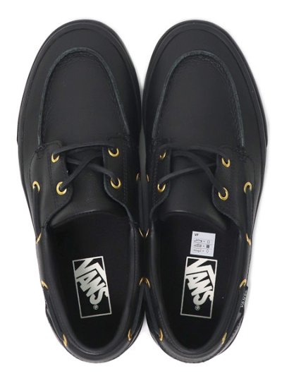 画像6: 【送料無料】VANS 2-EYELET BOAT SHOE LEATHER BLACK