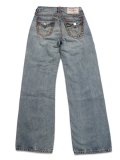 【送料無料】TRUE RELIGION VINNY SUPER T ULTRA BAGGY KELP MEDIUM WASH