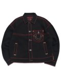 【送料無料】TRUE RELIGION SUPER T BOXY DENIM JACKET BODY RINSE BLACK