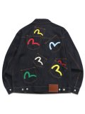 【送料無料】EVISU HT,MULTI POCKET DENIM JACKET RAW INDIGO