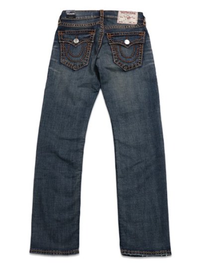 画像1: 【送料無料】TRUE RELIGION RICKY SUPER T FLAP STRAIGHT SIDELINE RAW DARK WASH