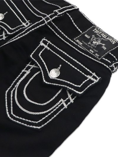 画像5: 【送料無料】TRUE RELIGION BOBBY ROPE STITCH FLAP SHORT BODY RINSE BLACK