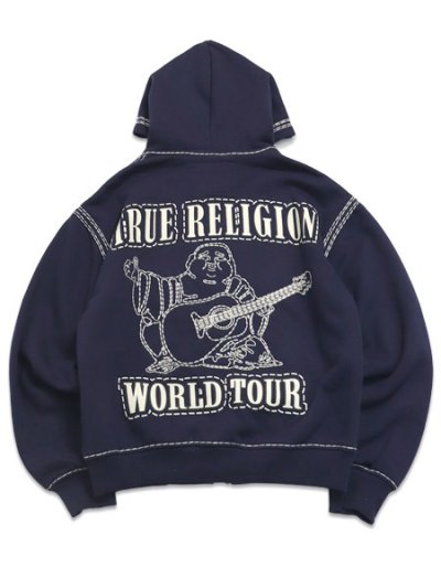 画像2: 【送料無料】TRUE RELIGION SUPER QT BOXY ZIP HOODIE MAGMA