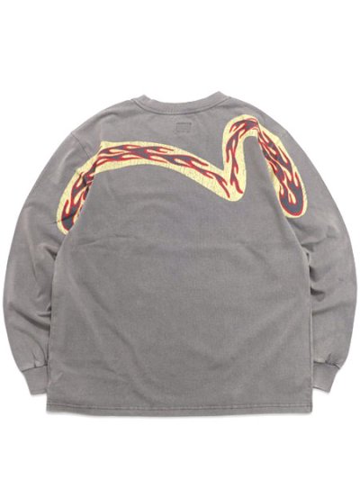 画像2: 【送料無料】EVISU FIRE DAICOCK L/S TEE LIGHT GREY