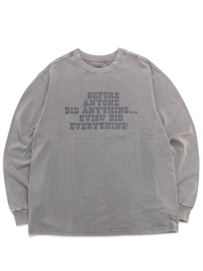 画像1: 【送料無料】EVISU FIRE DAICOCK L/S TEE LIGHT GREY
