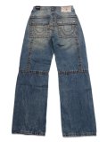 【送料無料】TRUE RELIGION VINNY MOTO SUPER T ULTRA BAGGY DOWNTOWN PULSE MEDIUM WASH