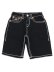画像2: 【送料無料】TRUE RELIGION BOBBY ROPE STITCH FLAP SHORT BODY RINSE BLACK (2)