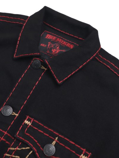 画像3: 【送料無料】TRUE RELIGION SUPER T BOXY DENIM JACKET BODY RINSE BLACK