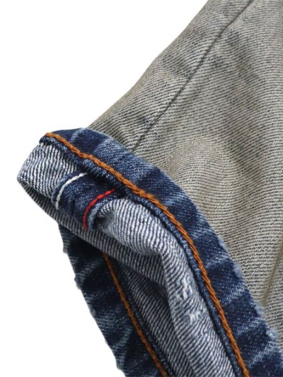 画像8: 【送料無料】EVISU BLEACHED DISTRESSED 5P JEANS LIGHT TONE INDIGO