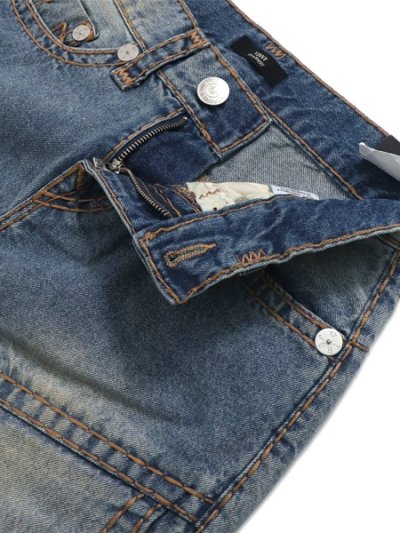 画像4: 【送料無料】TRUE RELIGION VINNY MOTO SUPER T ULTRA BAGGY DOWNTOWN PULSE MEDIUM WASH