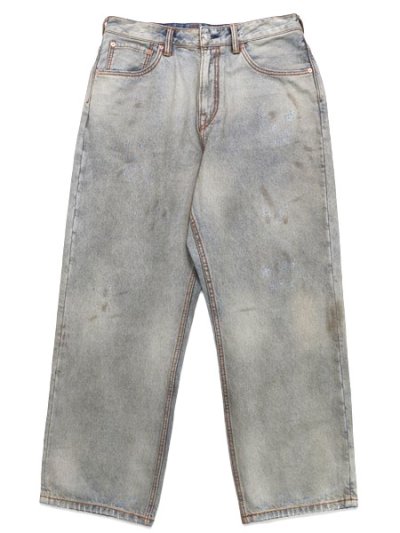 画像2: 【送料無料】EVISU BLEACHED DISTRESSED 5P JEANS LIGHT TONE INDIGO