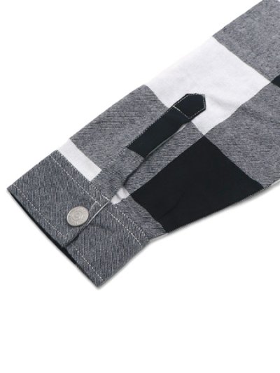 画像6: 【送料無料】TRUE RELIGION HOODED FLANNEL SHIRT BLACK/WHITE