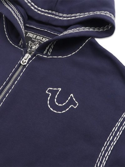 画像3: 【送料無料】TRUE RELIGION SUPER QT BOXY ZIP HOODIE MAGMA