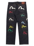 【送料無料】EVISU HT,MULTI POCKET DENIM JEANS RAW INDIGO