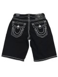 【送料無料】TRUE RELIGION BOBBY ROPE STITCH FLAP SHORT BODY RINSE BLACK