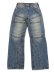 画像2: 【送料無料】TRUE RELIGION VINNY MOTO SUPER T ULTRA BAGGY DOWNTOWN PULSE MEDIUM WASH (2)