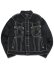 画像1: 【送料無料】TRUE RELIGION OVERSIZED SUPER T COATED DENIM JACKET COATED BLK (1)