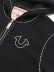 画像3: 【送料無料】TRUE RELIGION HORSESHOE APPLIQUE SUPER T FLEECE HOODIE JET BLACK (3)