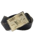 【送料無料】TRUE RELIGION BIG T BUDDHA BUCKLE BELT BLACK/GOLD