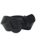 【送料無料】TRUE RELIGION HORSESHOE BUCKLE BELT BLACK