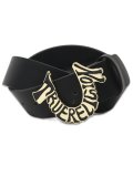【送料無料】TRUE RELIGION TR HORSESHOE BUCKLE BELT BLACK/GOLD