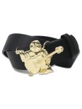 【送料無料】TRUE RELIGION BUDDHA BELT BLACK/GOLD