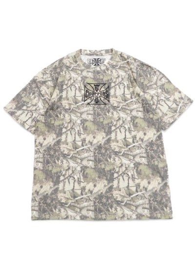 画像1: WEST COAST CHOPPERS CROSS LOGO FOREST CAMO TEE