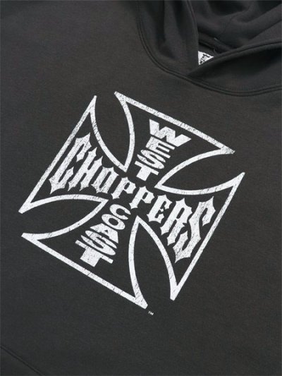 画像3: 【送料無料】WEST COAST CHOPPERS LONG BEACH CROSS LOGO PULLOVER HOODIE
