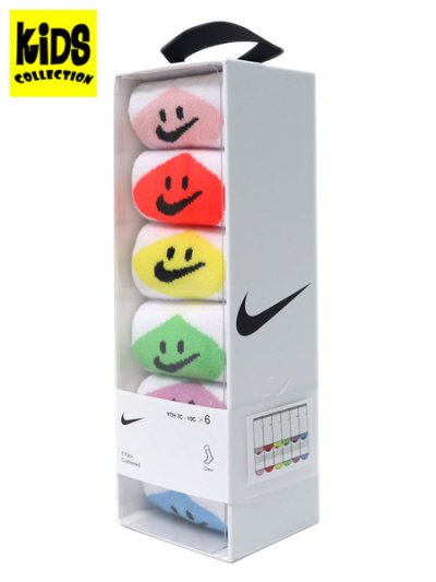 画像1: 【KIDS】NIKE KIDS 6PK NIKE SMILEY CREW-MEDIUM SOFT PINK
