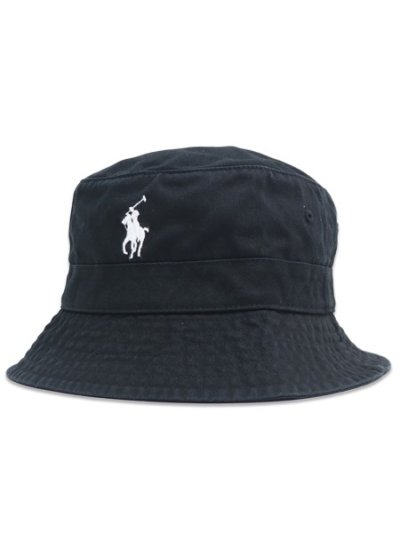 画像2: 【送料無料】POLO RALPH LAUREN LOFT LOGO BUCKET HAT POLO BLACK