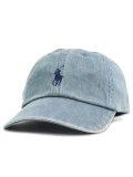 【送料無料】POLO RALPH LAUREN DENIM BALL CAP LIGHT WASH DENIM