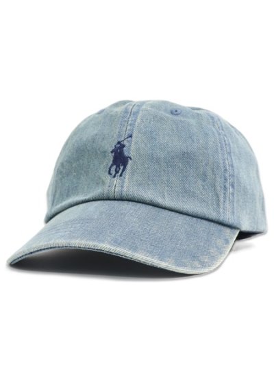 画像1: 【送料無料】POLO RALPH LAUREN DENIM BALL CAP LIGHT WASH DENIM