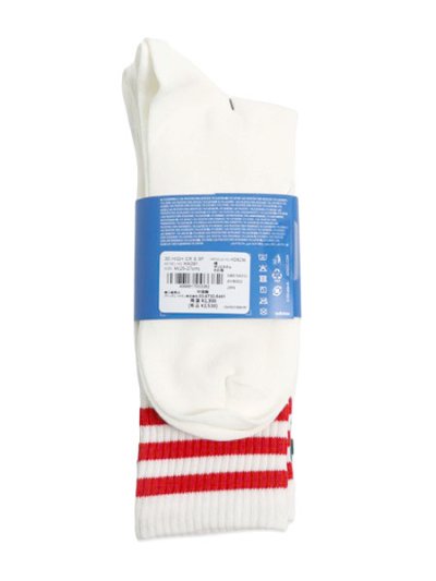 画像2: ADIDAS 3 STRIPES HIGH CREW SOCKS 3 PAIRS-OFF WHITE