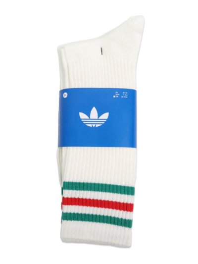 画像1: ADIDAS 3 STRIPES HIGH CREW SOCKS 3 PAIRS-OFF WHITE